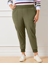 OLIVE BRANCH LIGHTWEIGHT WOVEN STRETCH JOGGERS | Talbots for sale