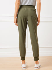OLIVE BRANCH LIGHTWEIGHT WOVEN STRETCH JOGGERS | Talbots for sale