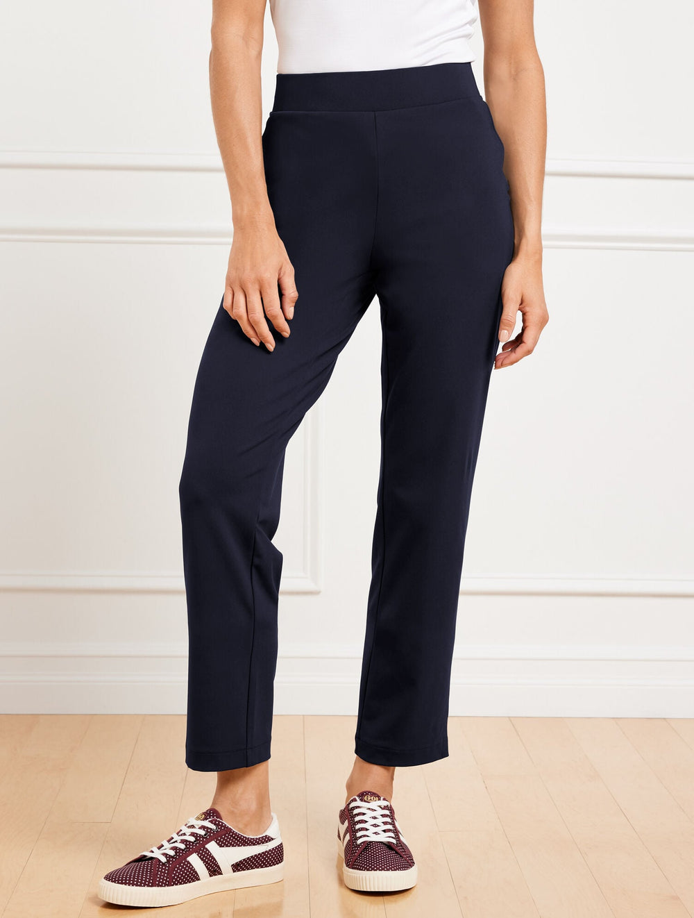 BLACK|INDIGO BLUE OUT & ABOUT STRAIGHT LEG PANTS | Talbots near me