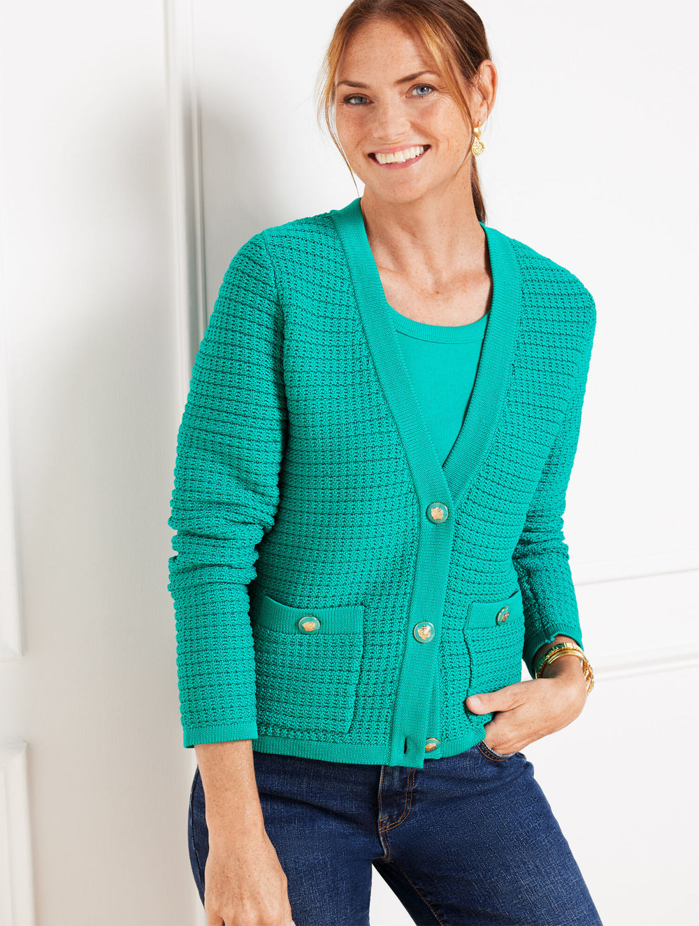 LAPIS|PRETTY PINK TALBOTS KATE CARDIGAN | Talbots outlet