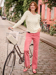 IVORY BUTTON RAGLAN CABLE KNIT SWEATER | Talbots discount