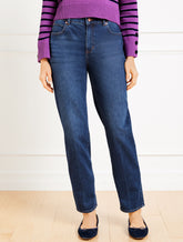 STILLWELL WASH HIGH WAIST RELAXED LEG JEANS - STILLWELL WASH | Talbots sale