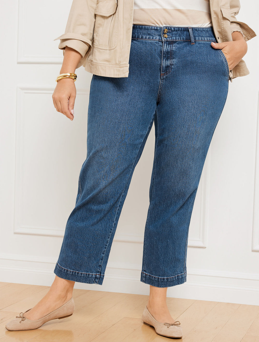 SYDNEY WASH STRAIGHT ANKLE JEANS - SYDNEY WASH | Talbots for sale