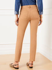 TOASTED COCONUT SLIM ANKLE JEANS - PIGMENT DYE | Talbots outlet