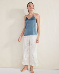 SEA|TRUE NAVY|BRANCH|PORCINI WASHABLE SILK CAMISOLE | Talbots outlet