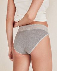 BEIGE|BRIGHT WHITE|CAFE MOCHA|LT HEATHER GREY|PARISIAN PINK|TAP SHOE|TOURMALINE|WIND COTTON HIGH LEG BRIEF WITH LACE WAIST | Talbots online