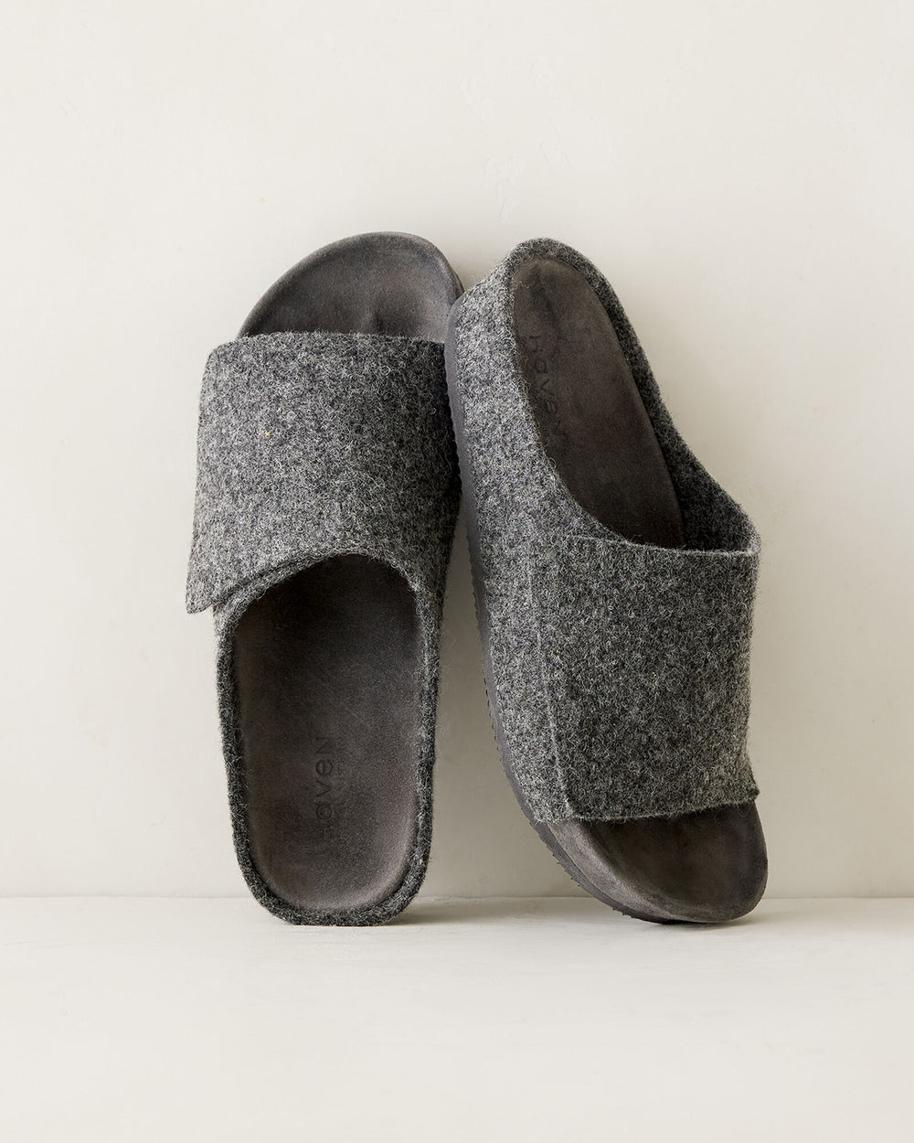 CHARCOAL|PEWTER HTHR|TEAK BROWN FELTED WOOL SLIDES | Talbots online