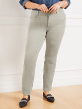 ALLOY/SILVER SPARKLE STRETCH CORDUROY STRAIGHT LEG PANTS | Talbots discount