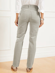 ALLOY/SILVER SPARKLE STRETCH CORDUROY STRAIGHT LEG PANTS | Talbots discount