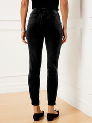 BLACK TALBOTS SOHO STRECH VELVET LEGGINGS | Talbots near me