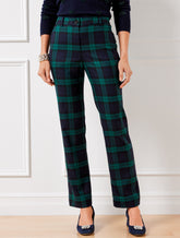 INDIGO MULTI TALBOTS SOUTHAMPTON STRAIGHT LEG PANTS - DASHING BLACK WATCH TARTAN | Talbots near me