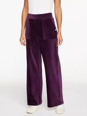 BLACK|PURPLE GARNET|TOASTED COCONUT SKY LOUNGE VELOUR WIDE LEG PANTS | Talbots discount