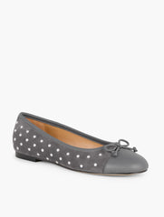 INDIGO BLUE|KENDALL GREY|VIVID BERRY BLAIR STUDDED SUEDE BALLET FLATS | Talbots online
