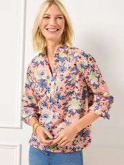 PEACH MULTI SHORT SHIRT - STARLIGHT FLORAL | Talbots near me