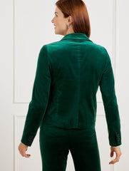 HIGHLAND GREEN VELVETEEN CROPPED BLAZER | Talbots near me