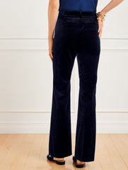 INDIGO BLUE FLARE LEG VELVETEEN PANTS | Talbots on sale