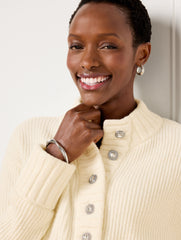 IVORY JEWEL BUTTON HENLEY PULLOVER | Talbots online