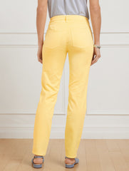 CORN SILK|PINK BALLET SLIM ANKLE JEANS - GARMENT DYE | Talbots sale