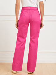 TROPICAL PUNCH|WHITE PATCH POCKET CLASSIC JEAN TROUSERS | Talbots outlet