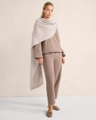 CAFE LATTE LUXE FLEECE BARREL-LEG PANTS | Talbots US