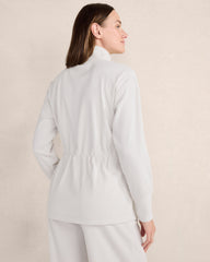 CHARCOAL HEATHER|FEATHER|HERON OTTOMAN RIB DRAWSTRING-WAIST TUNIC | Talbots for sale