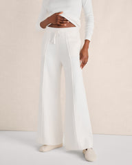 IVORY ORGANIC COTTON PINTUCK WIDE LEG PANTS | Talbots for sale