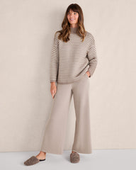 PORCINI/IVORY OTTOMAN STITCH SWEATER | Talbots sale