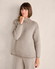 PORCINI/IVORY OTTOMAN STITCH SWEATER | Talbots sale