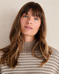 PORCINI/IVORY OTTOMAN STITCH SWEATER | Talbots sale