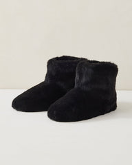 BLACK|SAND DUNE FAUX FUR BOOTIES | Talbots online