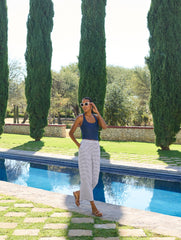 INDIA INK|POOL BLUE AQUA CLUB SCOOP NECK TANKINI | Talbots discount