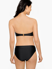 BLACK|POOL BLUE AQUA CLUB BANDEAU BIKINI TOP | Talbots sale