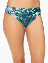 VISTA BLUE MULTI AQUA CLUB MID RISE SWIM BOTTOM - BALI BLOOMS | Talbots online