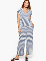 WHITE/INDIA INK AQUA CLUB TERRY PANT COVER-UP - STRIPE | Talbots sale
