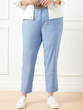 LIGHT BLUE PERFECT CROPS - NEWPORT CHAMBRAY | Talbots US