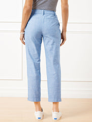 LIGHT BLUE PERFECT CROPS - NEWPORT CHAMBRAY | Talbots US