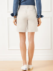 WHITE RELAXED CHINO SHORTS | Talbots discount