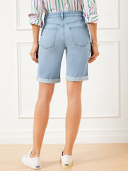 HIGHLAND WASH GIRLFRIEND DENIM SHORTS - HIGHLAND WASH | Talbots for sale