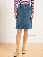 MONTAUK WASH DENIM A-LINE SKIRT - MONTAUK WASH | Talbots discount