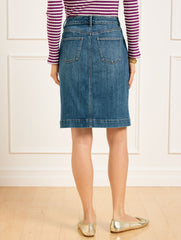 MONTAUK WASH DENIM A-LINE SKIRT - MONTAUK WASH | Talbots discount