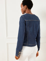 RINSE WASH BUTTON CUFF JEAN JACKET - RINSE WASH | Talbots US