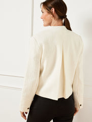 IVORY SWING BACK BOMBER JACKET | Talbots sale