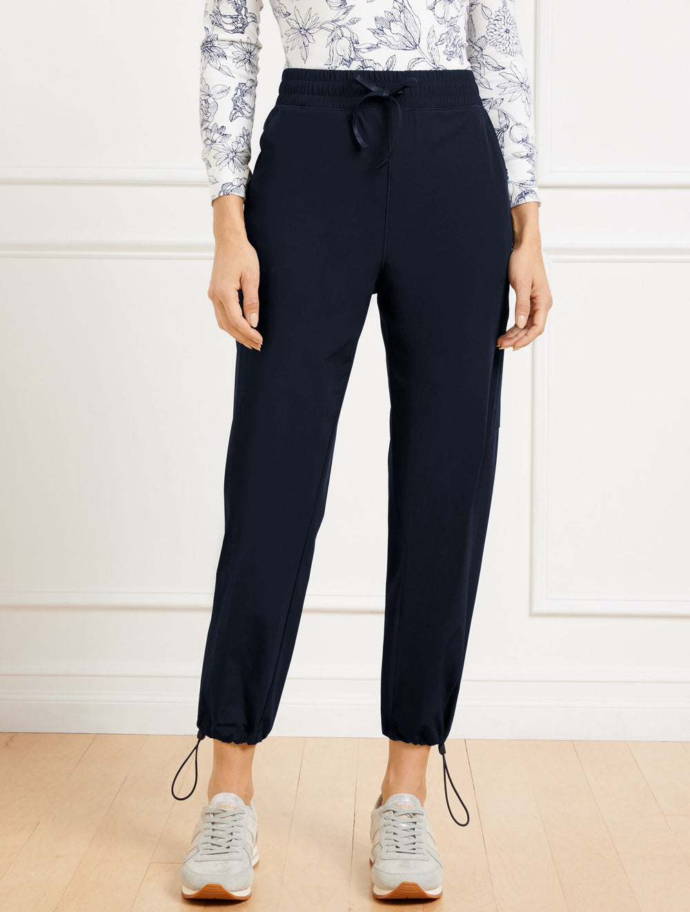 BLACK|INDIGO BLUE|LIGHT OAK WOVEN DANCE PANT | Talbots outlet