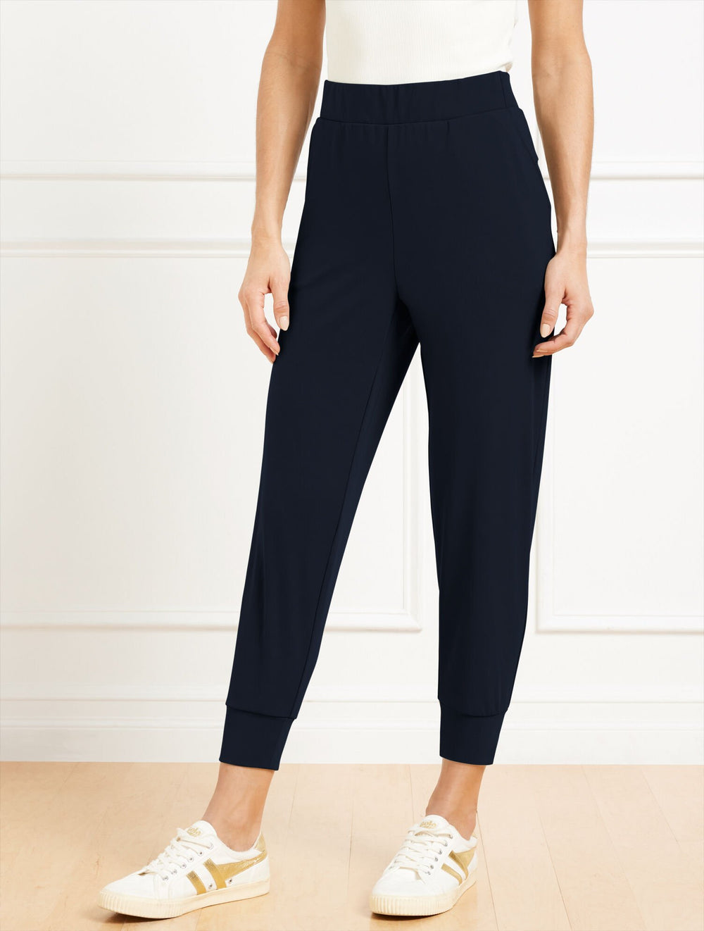 BLACK|INDIGO OUT & ABOUT JOGGERS | Talbots near me