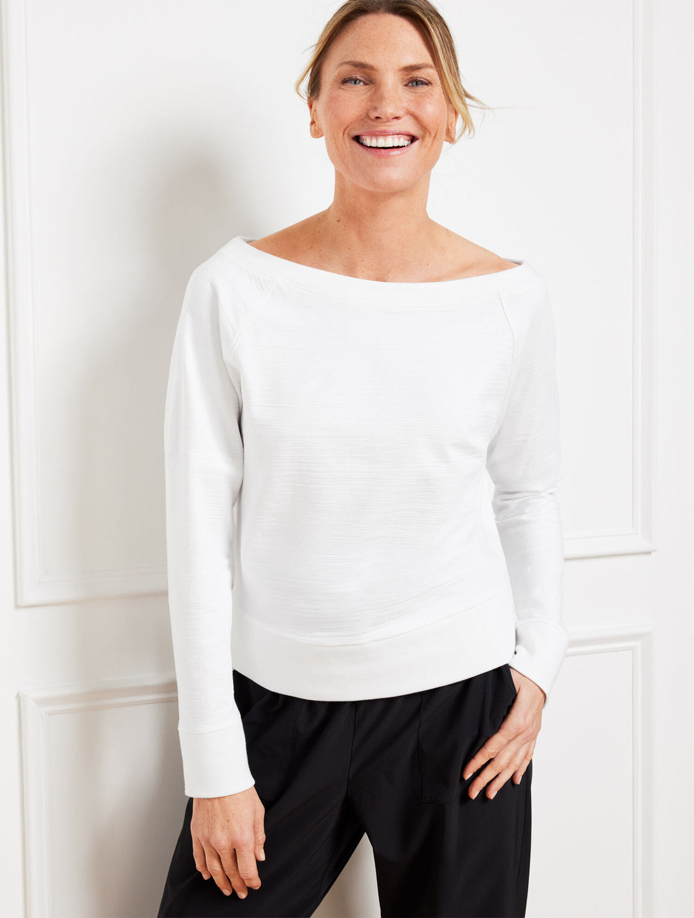 BLUE ICE HEATHER|PINK LEMONADE HEATHER|WHITE COZY CRUSH TWO-WAY PULLOVER | Talbots near me