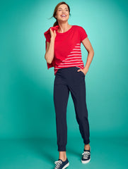 BLACK|INDIGO BLUE LIGHTWEIGHT WOVEN STRETCH JOGGERS | Talbots near me