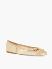 GOLD BLAINE METALLIC NAPPA BALLET FLATS | Talbots near me