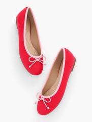 RED PEPPER/SOFT PINK BLAIR NAPPA BALLET FLATS | Talbots outlet