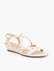 BRIGHT GREEN|INDIGO BLUE CAPRI NAPPA WEDGE SANDALS | Talbots US