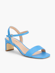 LAKESIDE BLUE CAYDEN EMBOSSED BLOCK HEEL SANDALS | Talbots near me